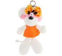 Porte-clés peluche Diddlina en robe orange 15 cm Multicolore