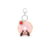 Porte-clés peluche Donut rose recyclé 10 cm