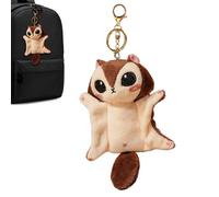 Porte-clés Peluche Mignonne - Porte-clés Doux Animal Cartoon Portable, Peluche Écureuil Volant,pour Sacs à Main Sacs à Dos Pochettes Famille Amis Garçons Filles Collègues
