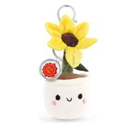 Porte-clés peluche Tournesol en pot recy 15 cm Jaune