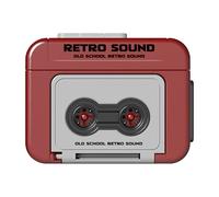 Porte-clés pendentif boîte à musique - porte-clés enregistreur vintage, petite cassette, décoration de portte-cléss Dee | Forme décorative de bande dee cassette trousseau pour des cléss voiture
