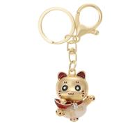 Porte-clés Pendentif Chat en Alliage Argenté, Ambiance Noël, Style | Design Compact et Adorable, Accessoire pour Clés de Voiture, Paquet à Dos ou Téléphone, Idée Présent du Nouvel An
