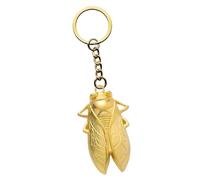 Porte-clés pendentif cigale, breloque en métal, Gold-color