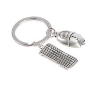 Porte-clés Pendentif Clavier Souris Métal Argenté Créatif