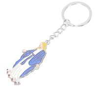 Porte-clés Pendentif Délicat en Alliage Bleu Style Mary