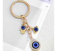 Porte-clés pendentif main de Hamsa et œil du mal, porte-clés œil du mal, porte-clés main de Hamsa turque, porte-clés sac à main unisexe, cadeaux pour mère, père, remise de diplôme et enseignant Taille