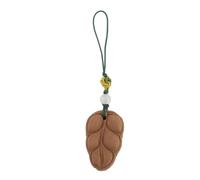 Porte-clés pendentif parfum sculpté à la main en forme de feuille pour cadeaux Feng Shui, encens avec nœud porte-bonheur, 1 pièce
