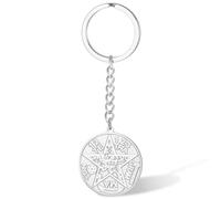 Porte-clés pentagramme tétragramme noeud de sorcières Double Protection Noeud Celtique Protection Sorcellerie Bijoux Païen