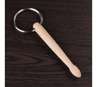 Porte-clés Percussion Bois et Métal Design Musical Porte-clés(B) | Anneau 3.5cm solide, percussion réaliste, finition lisse, idéal pour sacs ou ceintures