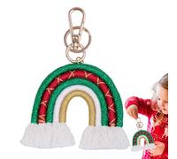 Porte-Clés Père Noël | Mignon Dessin Animé Tissé Arc-En-Accessoires De Fêtes - Porte-Clés De Noël | Pour Dortoir Appartement Extérieur Fêtes Anniversaire