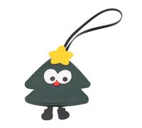 Porte-clés permanent Happy Christmas en similicuir avec symbole d'arbre pour célébration et symbole de rudiments quotidiens, Corde de suspension, taille unique