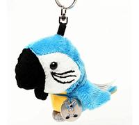 Porte-clés perroquet Ara Oiseau peluche Brésil - Bleu