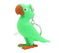 Porte-clés perroquet avec lumière LED et effet sonore réaliste, décoration créative pour la recherche nocturne, porte-clés perroquet LED pour activités de plein air, Vert, taille unique