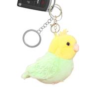 Porte-clés perroquet en peluche - Anneau de clé d'oiseau doux, charme de sac perroquet mignon | Porte-câlin coloré, pince à clé en peluche perroquet, accessoires de porte-clés de charme de perroquet