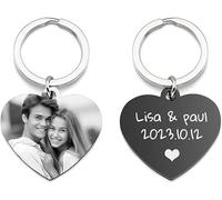 porte-clés personnalisables，avec texte et photo，pour garçon et fille en ，cadeau personnalisé