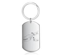 Porte-Clés Personnalisables Mamie Maman - Porte Clé Personnalisé avec Les Prénoms Des Enfants - Cadeau Fete des Meres Je t'Aime (# 3 noms)