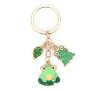 Porte-clés personnalisé avec adorable grenouille et feuilles de dessin animé, porte-bonheur pour éducateur, amis, famille, amoureux, cadeau pour femme, cadeau de remerciement, mignon porte-clés,