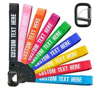 Porte-clés personnalisé avec broderie recto-verso. porte-clé cordon avec nom. Porte-clés femme/homme, breloques personnalisées. Cadeau Personnalisé pour couples, familles et amis.