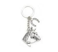 Porte-clés personnalisé avec pendentif cheval et pendentif fer à cheval, cadeau pour femme, cadeau d'anniversaire pour maman, bonne amie ou pour se souvenir de moments spéciaux, petits cadeaux pour