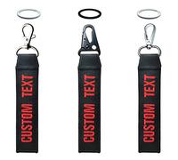 Porte-clés personnalisé Broderie Double côté avec nom et numéro keytag