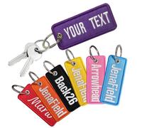 Porte-clés personnalisé, chaîne de clés personnalisée,numéro brodé personnalisé accessoires de bague de clé de tag de clés pour motos, scooters, voitures et cadeaux (Porte-clés-C)