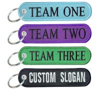 Porte-clés personnalisé, chaîne de clés personnalisée,numéro brodé personnalisé accessoires de bague de clé de tag de clés pour motos, scooters, voitures et cadeaux (Porte-clés-B)