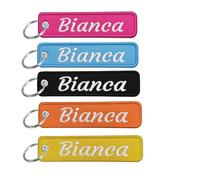 Porte-clés personnalisé, chaîne de clés personnalisée,numéro brodé personnalisé accessoires de bague de clé de tag de clés pour motos, scooters, voitures et cadeaux (Porte-clés-D)