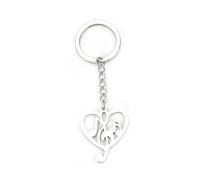 Porte-clés personnalisé en acier inoxydable avec pendentif en forme de notes de musique, cadeau pour femme, bonne amie et maman, petit cadeau pour femme, cadeau pour fille, porte-clés d'amitié,