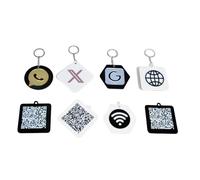 Porte-clés personnalisé en acrylique UV avec code Qr Code - Multi-scan Instagram - Logo sur les réseaux sociaux - Kit de fabrication de porte-clés - Scanner pour payer Venmo Paypal Signes Manucure