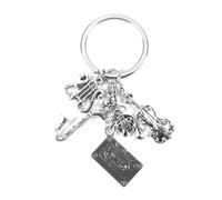 Porte-clés personnalisé en métal, un cadeau unique pour les femmes avec un design saxophone et un pendentif créatif de bande urbaine, idéal comme cadeau de rentrée scolaire et cadeau d'adieu, argenté,