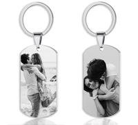 Porte-clés Personnalisé Gravure Laser avec Votre Image - Cadeau Unique pour Anniversaire ou Couple - Porte-clé Photo Personnalisable - Accessoire Clé Idéal Gift