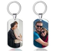 Porte-clés Personnalisé Gravure Laser avec Votre Image - Cadeau Unique pour Anniversaire ou Couple - Porte-clé Photo Personnalisable - Accessoire Clé Idéal Gift