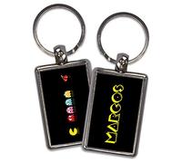 Porte-clés personnalisé original. Cadeau original pour les geeks. Porte-clés personnalisé. Image sur les deux côtés. Forme rectangulaire. Plusieurs modèles disponibles. Pacman