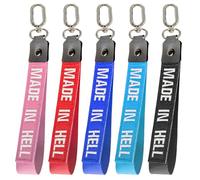 Porte-clés personnalisé, porte-clés avec dragonne, étiquettes brodées avec texte/numéro, cadeau personnalisé, porte-clé de couleur vive pour couple et petite amie