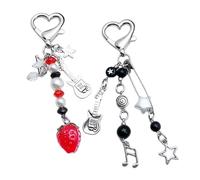 Porte-clés personnalisés créatifs en perles, Y2K, pendentifs à la mode et polyvalents, pendentifs de sac pour filles