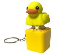 Porte-clés petit canard jaune de dessin animé canard lumineux cancanant pendentif créatif adapté aux clés de voiture sacs à main pendentifs