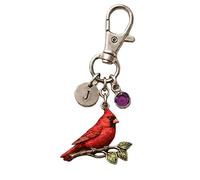 Porte-clés petit oiseau rouge doux, Design Unique fait à la main, pour décorer les clés, sacs à main ou bagages, joli porte-clés oiseau rouge