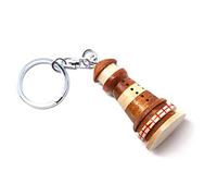 Porte-clés phare en bois et métal, porte lumineuse.