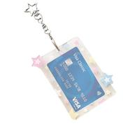 Porte-clés photo - Porte-clés mignon en acrylique transparent de 10,2 x 7,6 cm, insert d'image pour carte bancaire, breloque de fenêtre d'identité, clip photo double face pour sac à main | Cadeau de