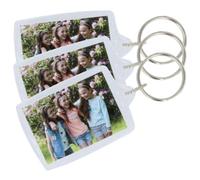 Porte-clés photos - ARTEMIO - 12 pièces - Personnalisables - Transparent - 3 x 4,5 cm