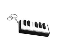 Porte-clés piano anti-stress, noir et blanc | Boutons pression et fermeture à clip pour le transport quotidien et les temps d'attente
