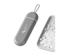 Porte-clés pilulier - 3 compartiments de voyage | Boîte à pilules | Boîte à pilules | Petit étui portable adapté pour le stockage de médicaments, les vitamines quotidiennes, les voyages en plein air