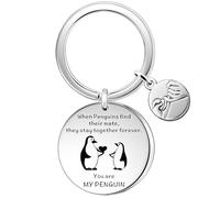 Porte Clés Pingouin, Porte Clés de Pingouin pour Couple, You Are My Penguin Portes n Acier Inoxydable pour la Saint Valentin, Noël, un Anniversaire pour Petit Ami, Petite Amie