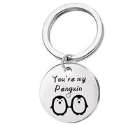 Porte-clés pingouins de qualité supérieure en acier inoxydable avec inscription « You are my pingouins » - Cadeau de couple - Accessoires faciles