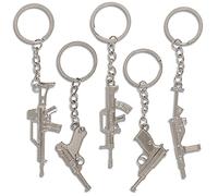 Porte-clés pistolet, porte-clefs fusil, porte clé arme à feu en métal - Mini pistolet, flingue miniature, réplique mitraillette, cadeau collectionneur original, porte-clé militaire - Modèle au choix