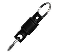 Porte-clés Pivotant en Titane, Connecteur Rotatif, Double Boucle Rapide, Anneau Universel, Porte-clés de Voiture pour Hommes et Femmes(Black)