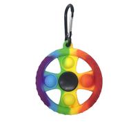 Porte-Clés Planche Gyroscopique Anti-Stress Multicolore, Jouet Sensoriel Simple Pour Autisme, Besoins Spéciaux, Entraînement À La Concentration