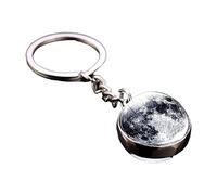 Porte-Clés Planète Ciel étoilé, Brille dans le Noir, Système Solaire, Porte-Clés Fantaisie, Ornement pour Sac, Clés de Voiture et Décoration DIY, Cadeaux D'anniversaire (D)