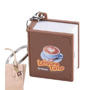 Porte-clés pliable avec livre de café - porte-clés avec livre, porte-clés pliable avec design de livre de café | jouet sensoriel anti-stress stéréo pour avion, livre Tridimens, Coffee, Fare