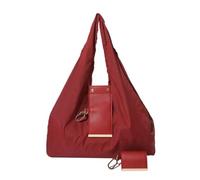 Porte-clés Pliable Pour Sac Fourre-tout, Porte-clés Extensible En Cuir PU, Accessoire De Sac Pour Bureau Travail Shopping Cadeau Pour Femmes (Rouge Vin)